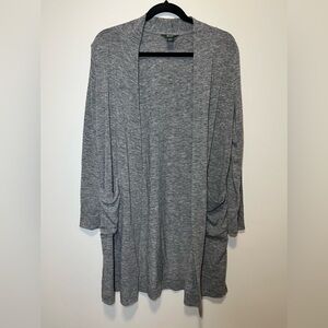 Roots Gray Open Front Cardigan
